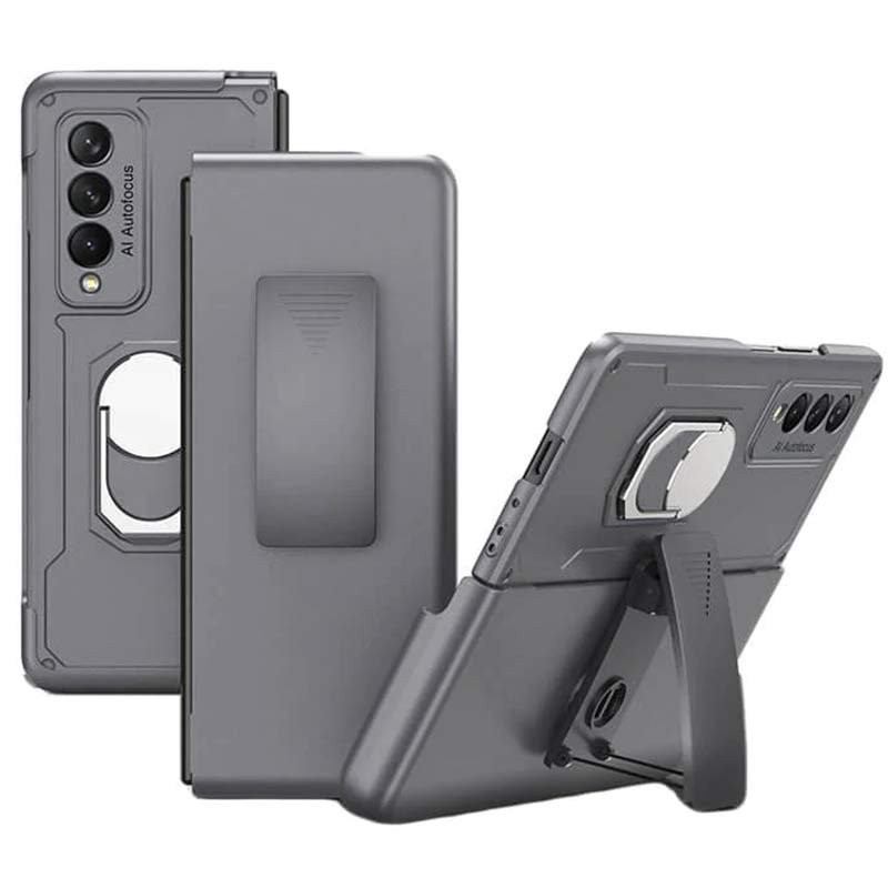 Telefonhalter-Holster für Galaxy Z Fold 3, drehbarer Ständer, Clip, Telefonhülle