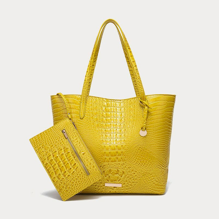 Tragetasche für Damen, tägliches Retro-Taschenset mit Krokodilmuster