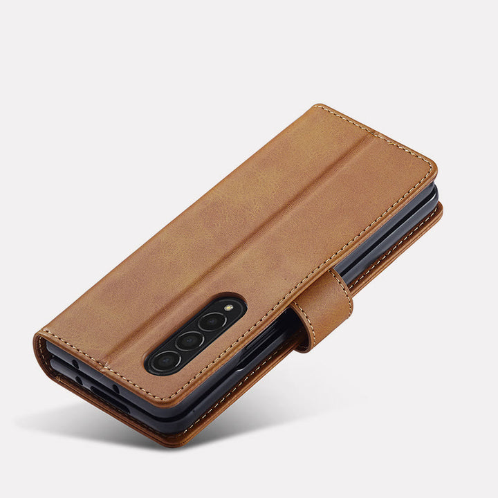 Clamshell-Telefonhülle für Samsung Z Fold Kartenhalter Brieftasche Handy-Schutzhülle
