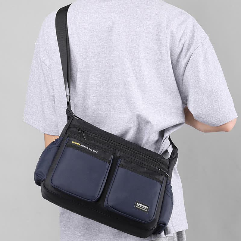 Klassische Reisetasche für Männer, Robuste große Umhängetasche aus Nylon