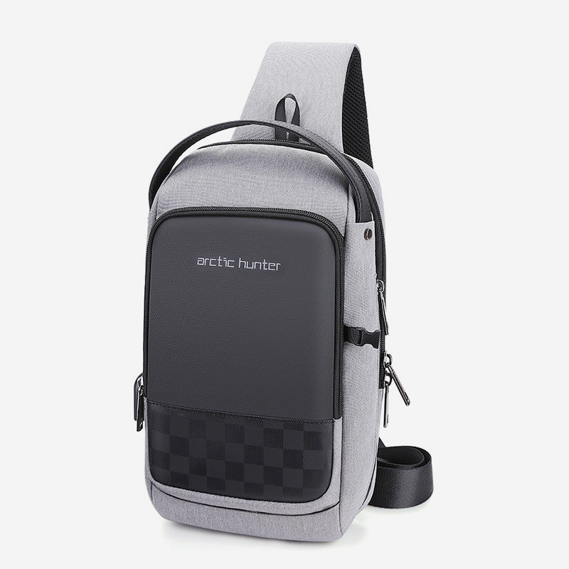 Große, diebstahlsichere, wasserdichte Schultertasche mit USB-Ladefunktion