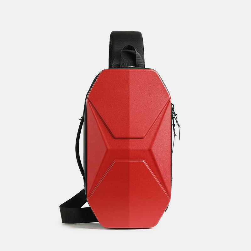 Modische Schultertasche für Herren, wasserdicht, robust, mit USB-Ladeanschluss