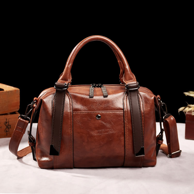Klassische Damentasche im Retro-Stil, großer abnehmbarer Riemen, Umhängetasche für Damen