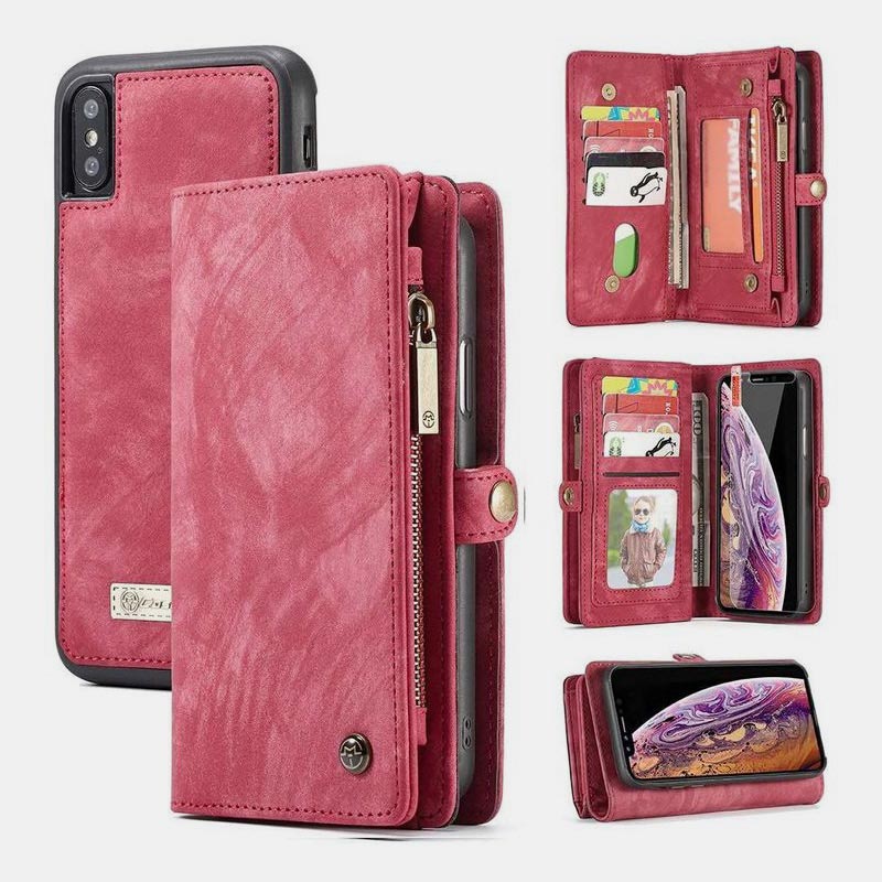 2 in 1 Magnetische Brieftasche Abnehmbare Hülle für Telefon