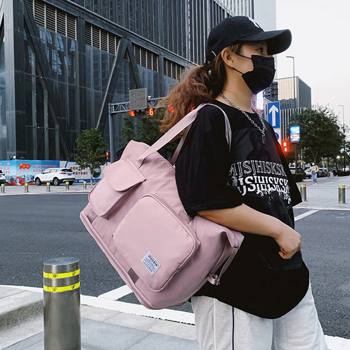 Wasserdichte, leichte, erweiterbare Fitness-Reisehandtasche mit großem Fassungsvermögen