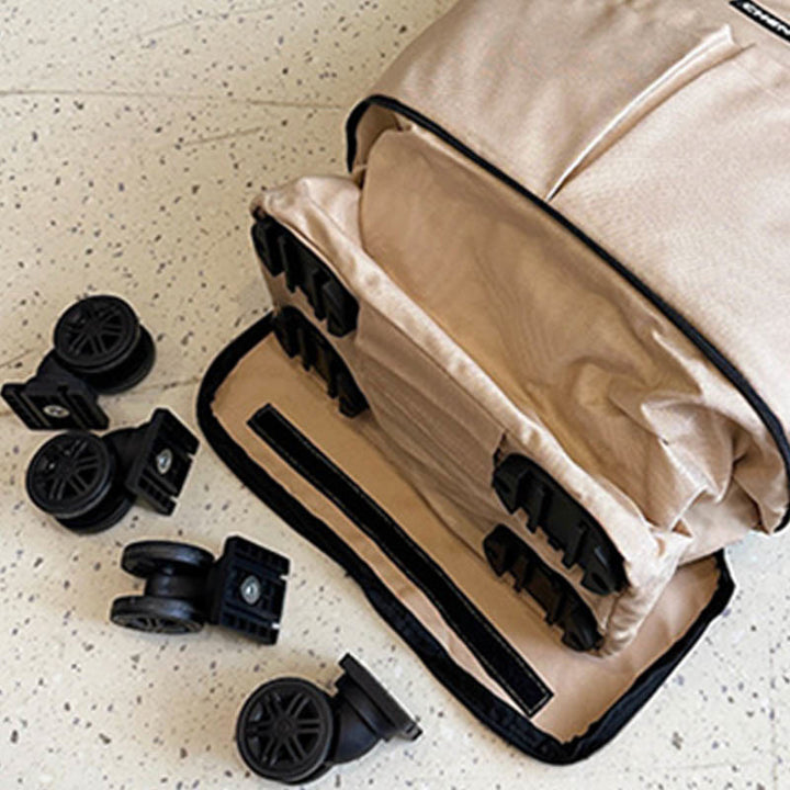 Supermarkt Rolling Tote Abnehmbare Faltbare Räder Schulter Handtasche Für Frauen