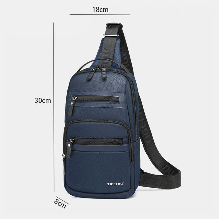 Wasserdichte, langlebige Schultertasche mit Reißverschluss und mehreren Taschen, großes Fassungsvermögen