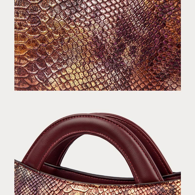 Top-Griff-Tasche für Damen Schlangenhaut-Maserungsform Elegante Umhängetasche