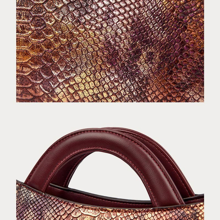 Top-Griff-Tasche für Damen Schlangenhaut-Maserungsform Elegante Umhängetasche