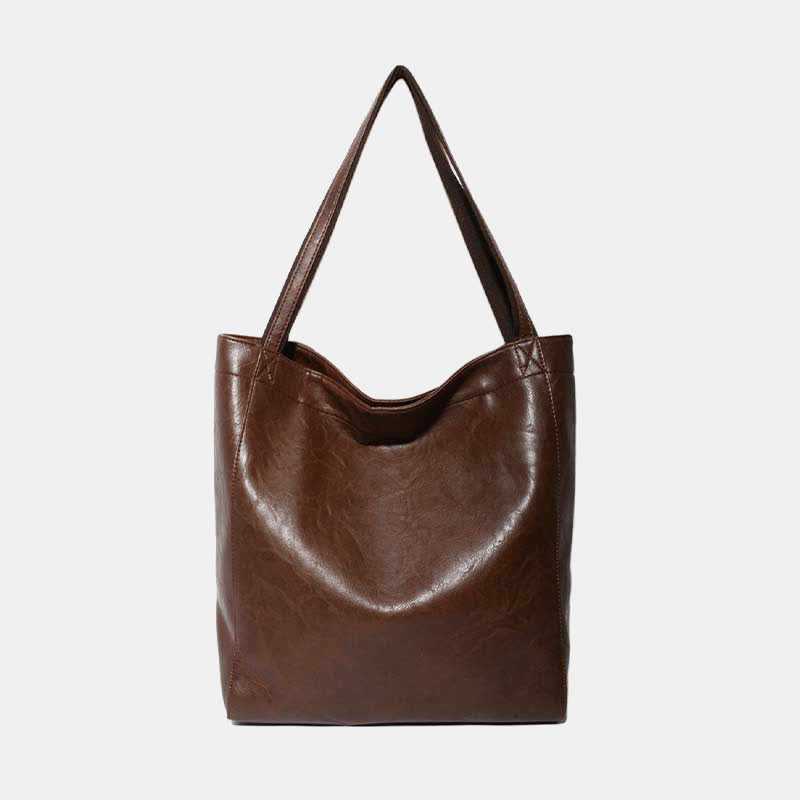 Extra große Tragetasche aus weichem PU-Leder für Damen