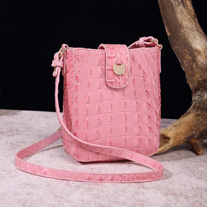 Umhängetasche für Damen, Retro-Krokodilmuster, Handytasche