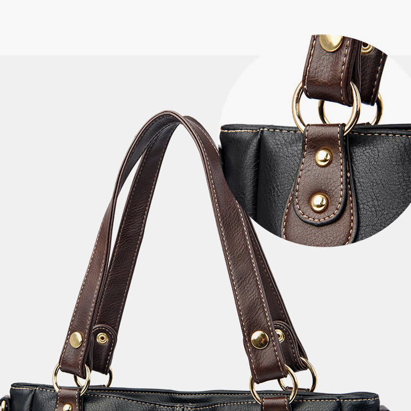 Helle Farbe Handtasche Tote Frauen Dating Große Umhängetasche Leder Geldbörse - image 9