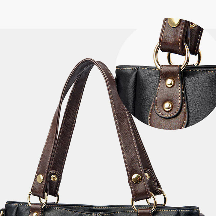 Helle Farbe Handtasche Tote Frauen Dating Große Umhängetasche Leder Geldbörse - image 9