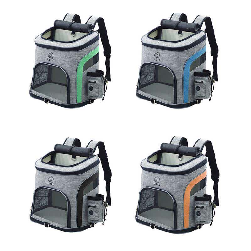 Haustier-Tragerucksack mit Taschen, Plüschmatte, Leine für Welpen und Katzen