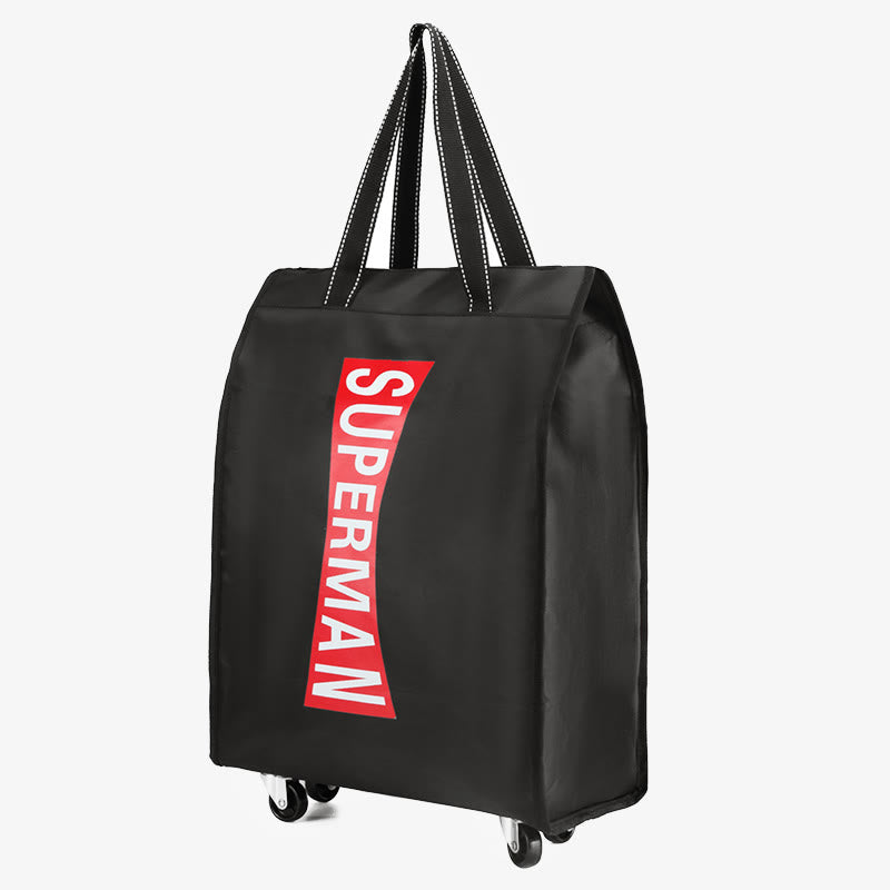 Rolling Handtasche Damen Supermarkt Shopping tragbare Reise Tote mit Rädern