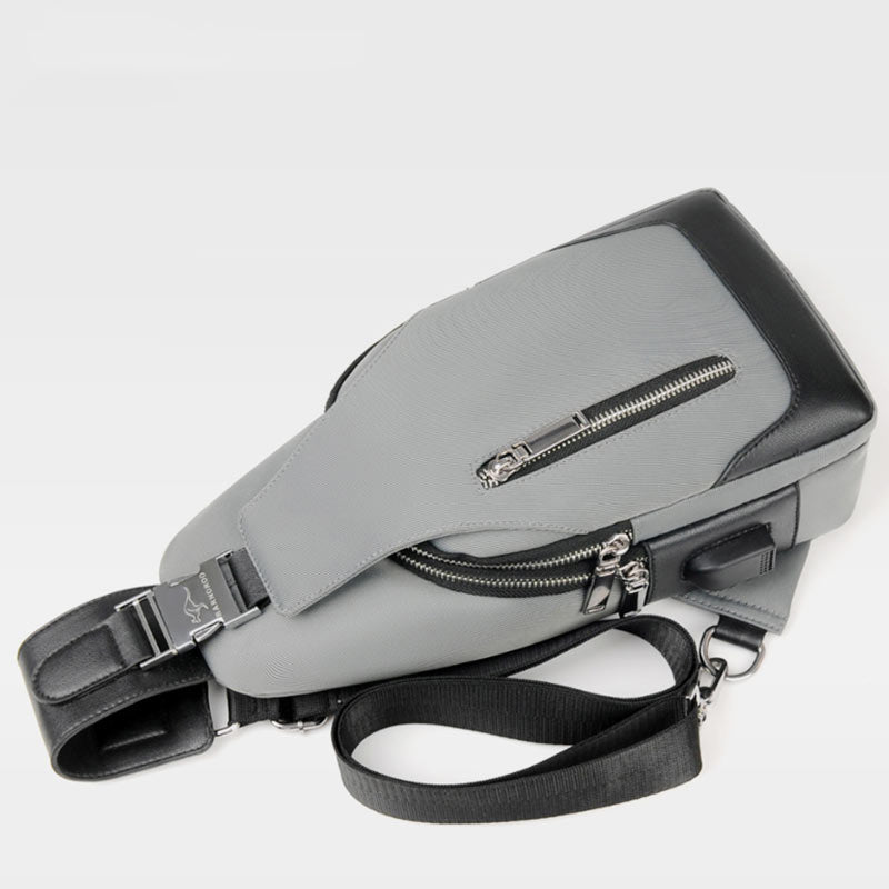 Wasserdichte Schultertasche mit USB-Ladefunktion 