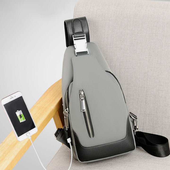 Wasserdichte Schultertasche mit USB-Ladefunktion 