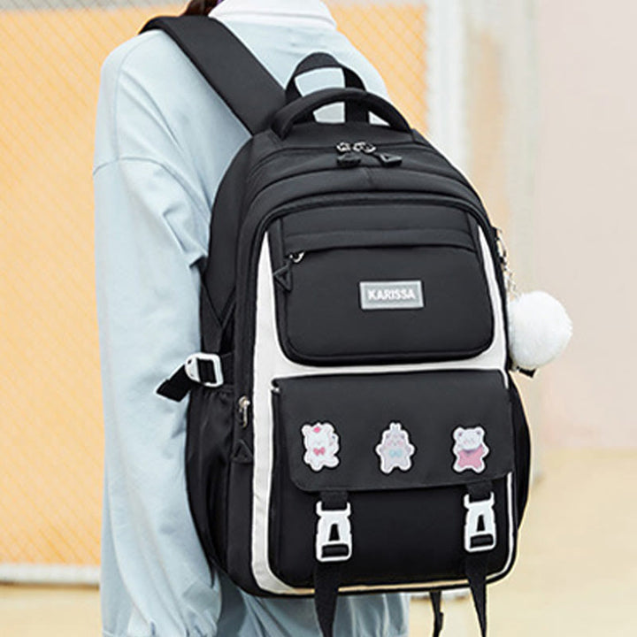 Rucksack für Frauen süßes Accessoire wasserabweisende langlebige Schultasche