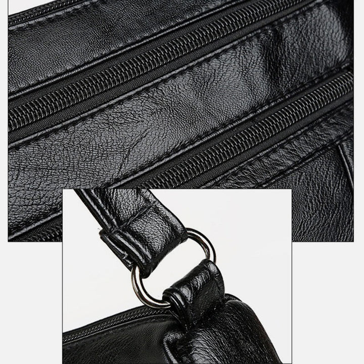 Gesteppte, solide Geldbörse, klassische, vegane Leder-Umhängetasche, minimalistisch, für Damen