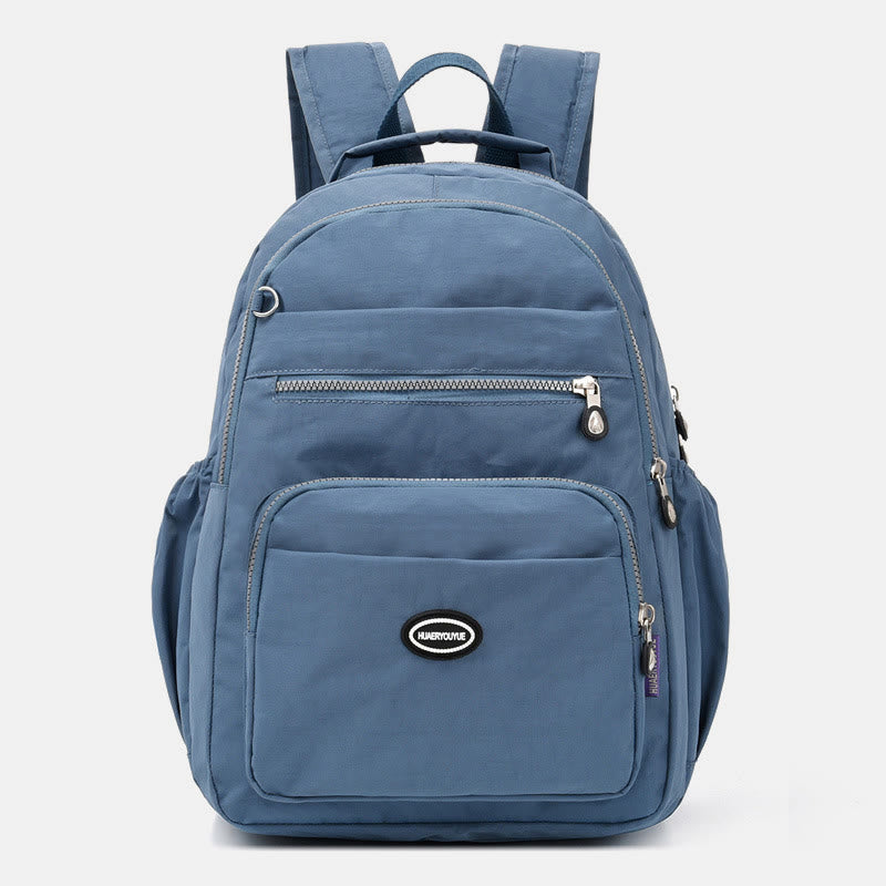 Nylon-Rucksack mit mehreren Taschen, leichter, lässiger Reise-Tagesrucksack für Damen