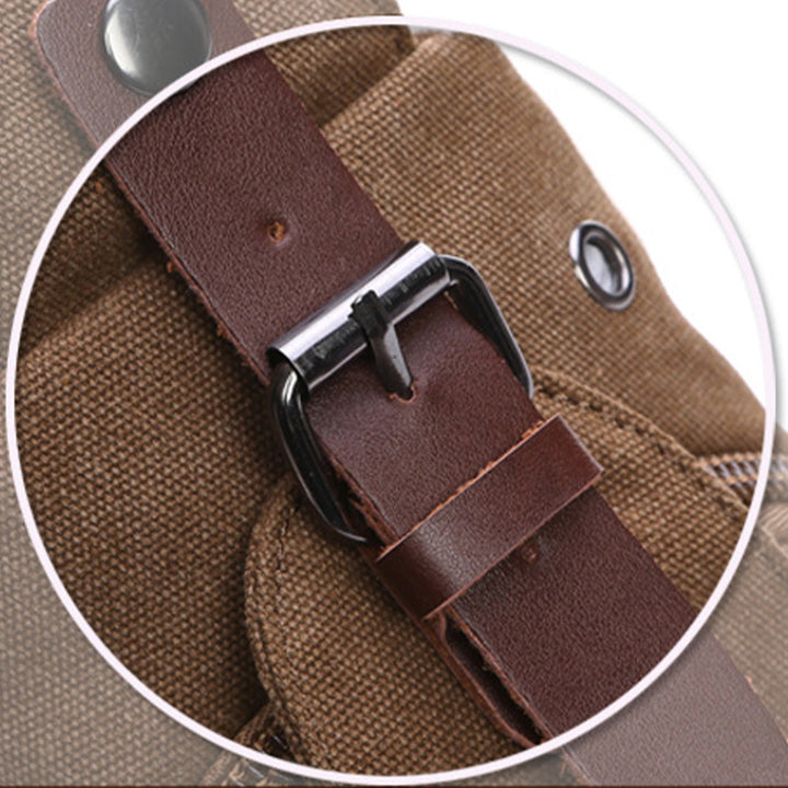 Multifunktionale Schultertasche aus Canvas im Vintage-Stil
