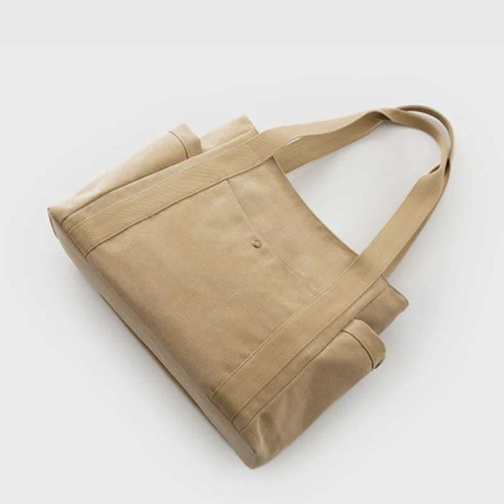 Große Kapazität Canvas Schultertasche Mehrere Taschen Handtasche Einkaufs