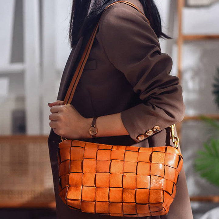 Umhängetasche für Damen, breiter Riemen, Retro-Tasche mit großem Fassungsvermögen