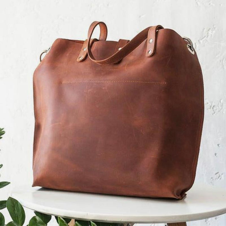 Vintage Ölwachs Leder Crossbody Schultertasche Arbeit Totes für Frauen Geldbörse Handtasche