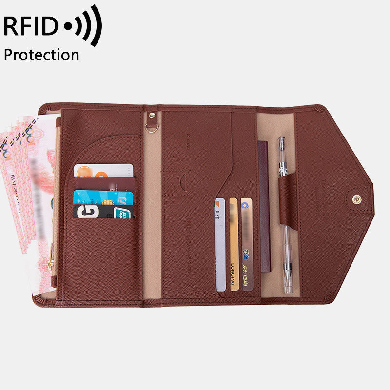 RFID-Passhülle für die Reise, ultradünne, multifunktionale Dokumententasche
