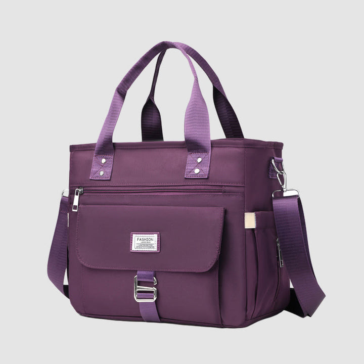 Tote Für Outdoor Picknick Tragbare Multifunktionale Wasserdichte Nylon Mittagessen Tasche - Lila - image 27