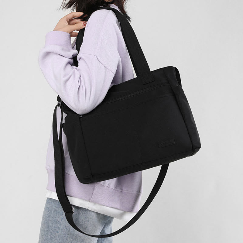 Minimalistische Tragetasche für Damen, große Handtasche aus Nylon für die Schule und Fitness
