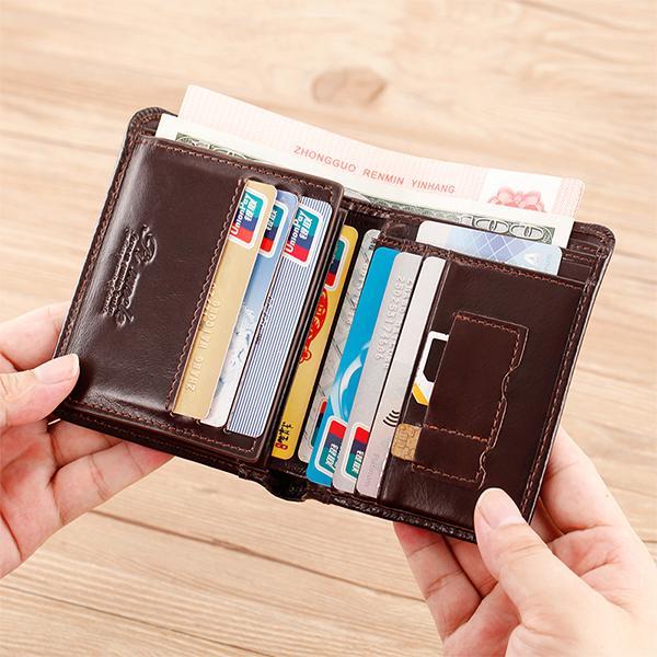 RFID Multifunktionale Lederbrieftasche