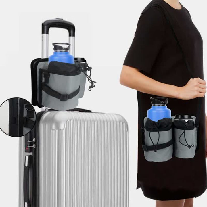 Tragbarer Wasserflaschenhalter-Trägertasche mit 2 Flaschentaschen