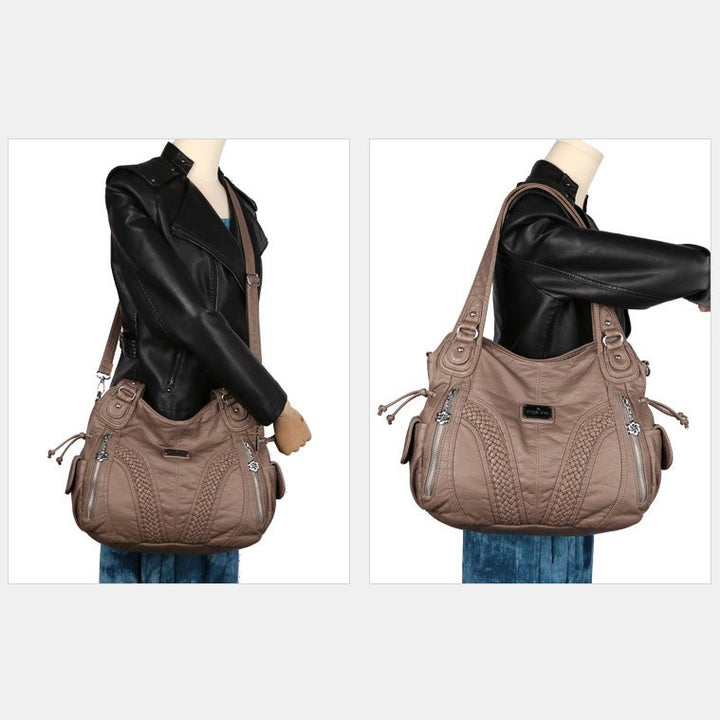 Einfarbige Hobo-Tasche für Damen