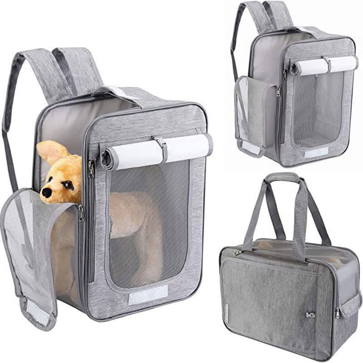 Haustier-Rucksackträger, faltbarer Haustier-Rucksack, Handtasche für Katzen und kleine Hunde