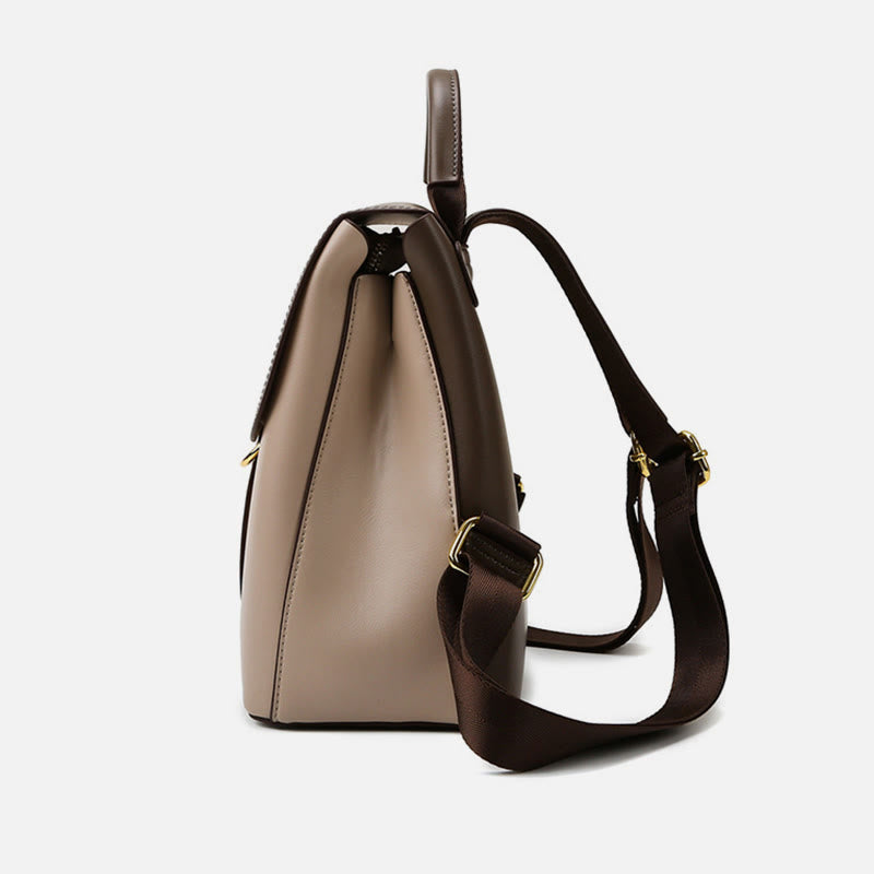 Minimalistischer Rucksack Farbkontrast Robustes veganes Leder Kleiner Tagesrucksack