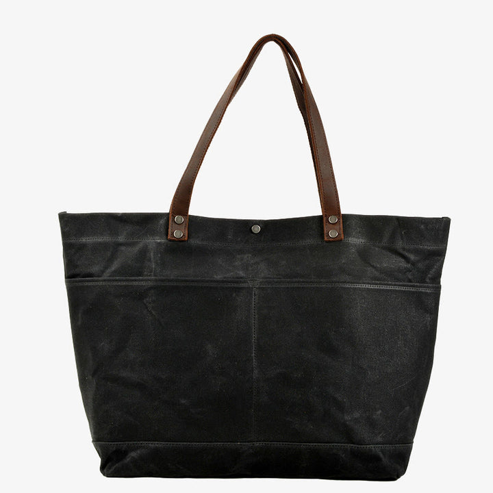 Wachs Canvas Einkaufstasche Prägnante Handtasche Einkaufstasche für Frauen
