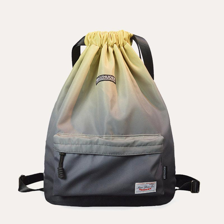 Wasserdichter Nylon-Rucksack mit großer Kapazität und Kordelzug für Sport, Schwimmen, Yoga