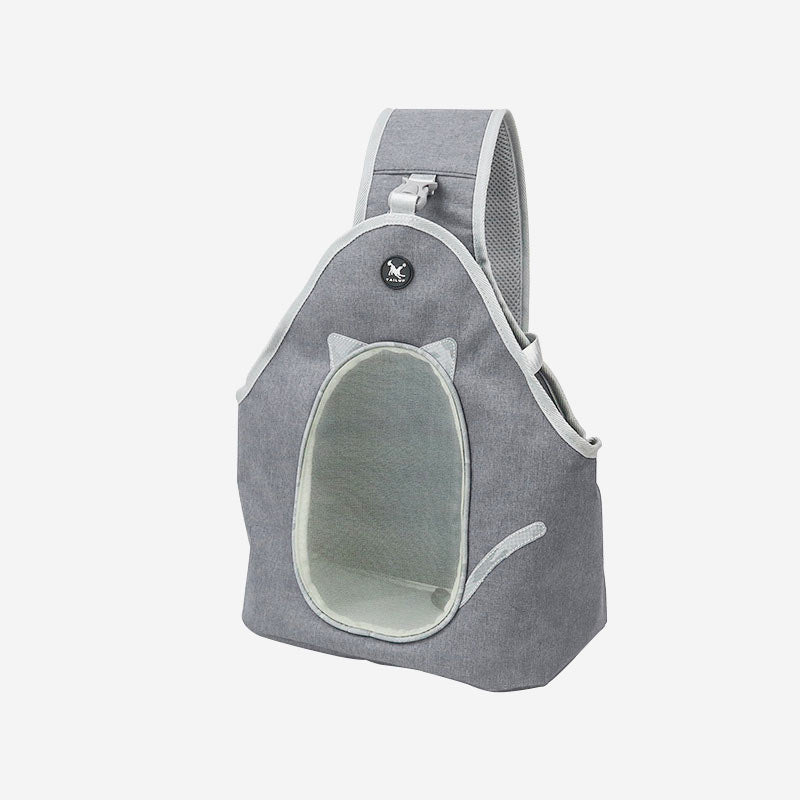 Bequeme, robuste, reflektierende Schultertasche für kleine Haustiere, Katzen und Hunde. - Grau - M - image 17