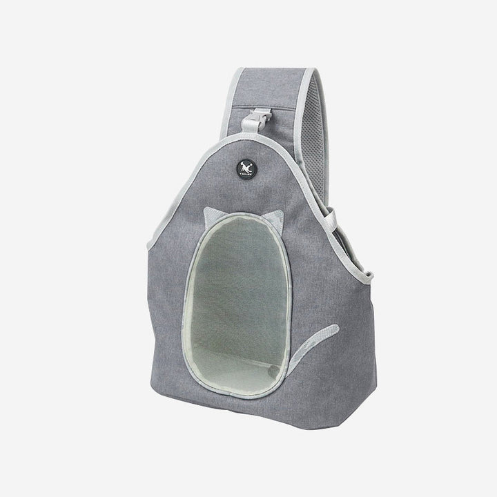 Bequeme, robuste, reflektierende Schultertasche für kleine Haustiere, Katzen und Hunde. - Grau - M - image 17