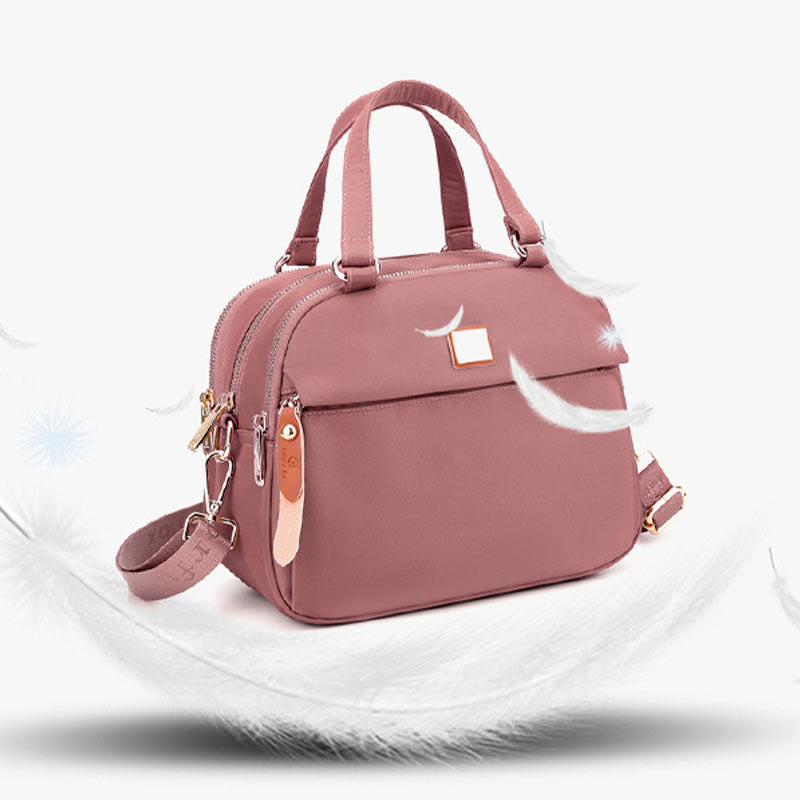 Handtasche für Damen, leicht, mehrere Taschen, abnehmbarer Riemen, Umhängetasche