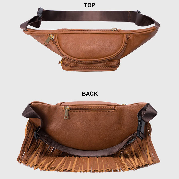 Gürteltasche für Damen, multifunktionale Umhängetasche mit Quaste für den Außenbereich