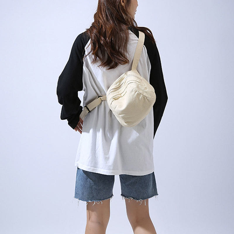 Lässige Umhängetasche für Damen aus Canvas, einfache Reisetasche
