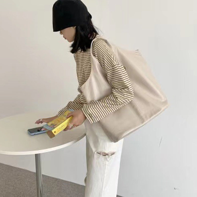 Leder Tote Schultertasche für Frauen Doppelseitige Hobo Geldbörse Bucket Handtasche