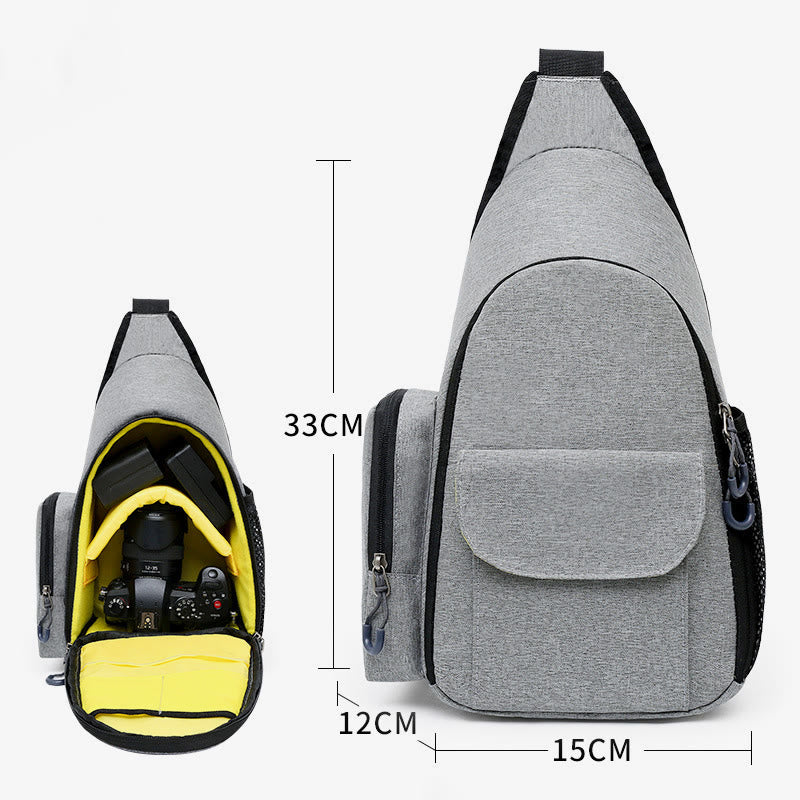SLR-Digitalkameratasche für den Außenbereich, robuste Brusttasche aus Nylon