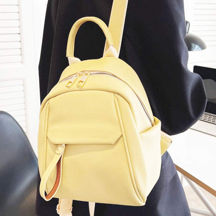 Damen Mini Rucksack Kleiner Reiserucksack Casual PU Leder Tagesrucksack Geldbörsen