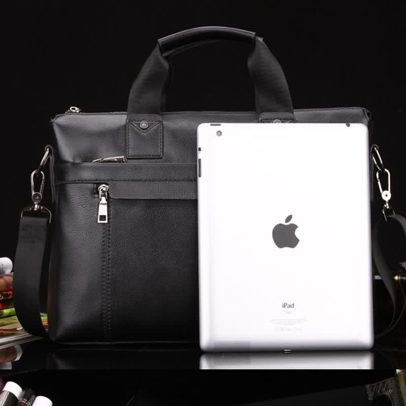 Herren Business Aktentasche Laptop Schultertasche Leder Messenger Bag