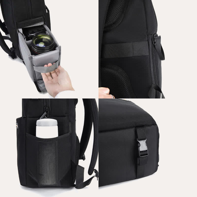 Robuster, wasserdichter Kamera-Rucksack, große Kameratasche mit Laptopfach