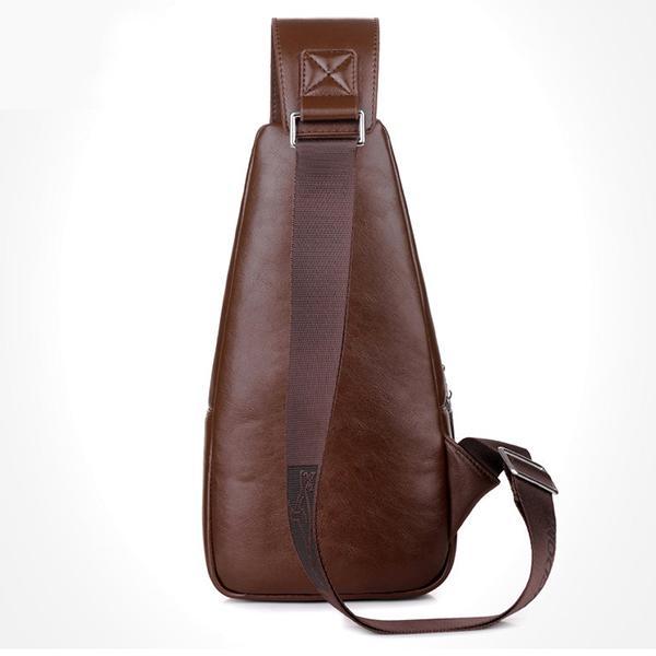 Diebstahlsichere Vintage-Schultertasche für Herren mit USB-Ladeanschluss