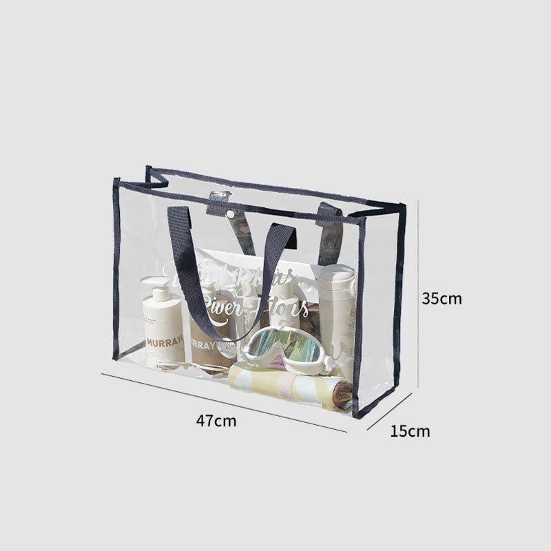 Strandtasche für Urlaubsreisen, wasserdicht, transparent, tragbar, Schwimmtasche